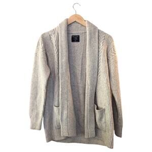 Abercrombie and Fitch Open Cardigan Sweater Women's Beige/Gray -Medium